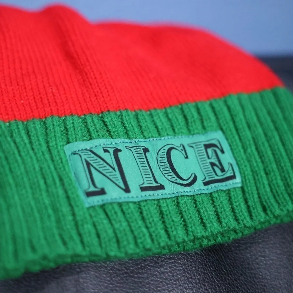 𝙁𝙍𝙀𝙀 🅽🅴🆆 NICE X-mas beanie Christmas unisex festive  holiday funny gift